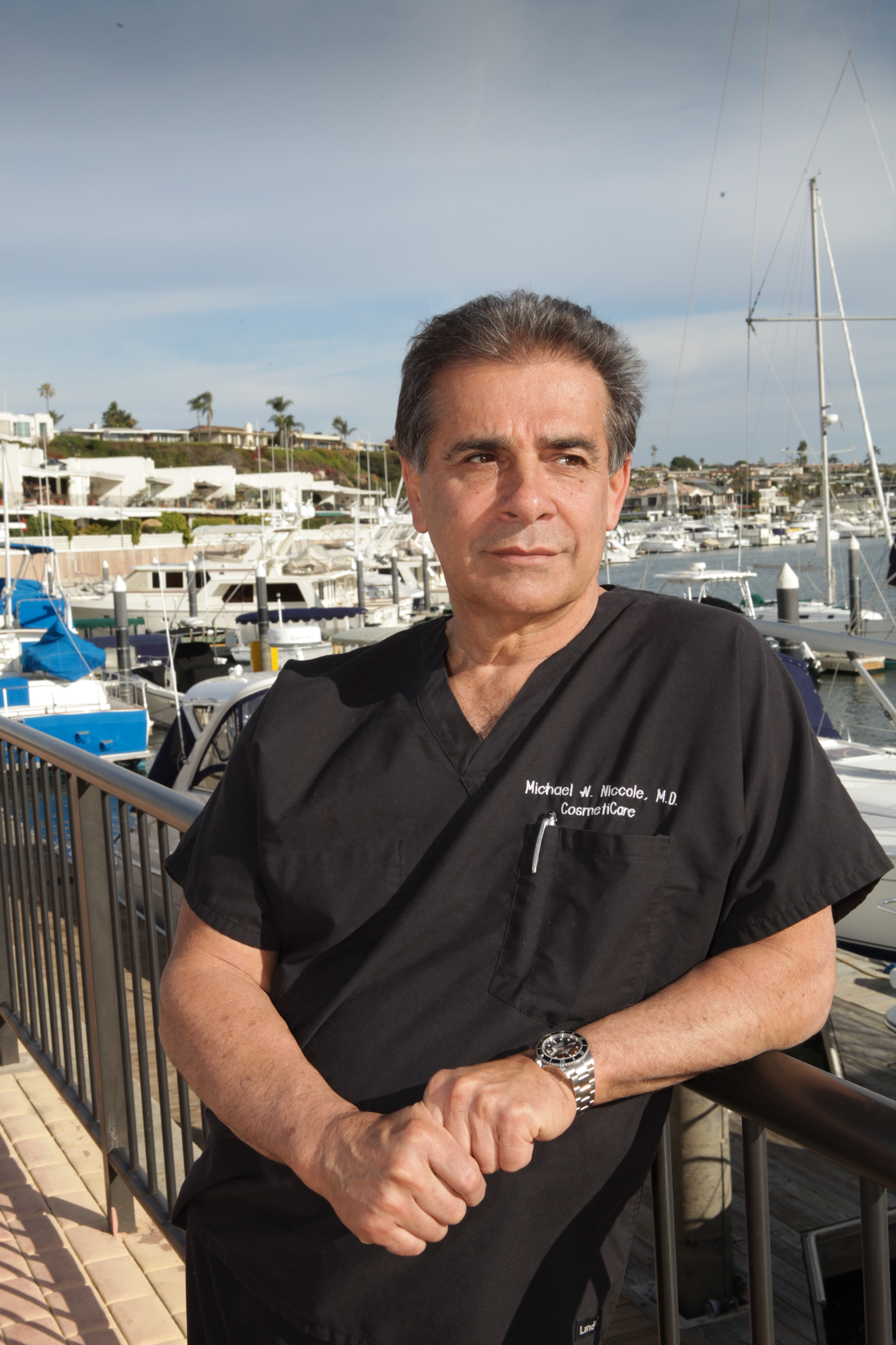 Dr. Niccole, a doctor in Newport Beach, has given his daughter Brittany breast implants for her 18th birthday. Pictured is his other daughter Charm who gets facials and botox from her father on a regular basis.